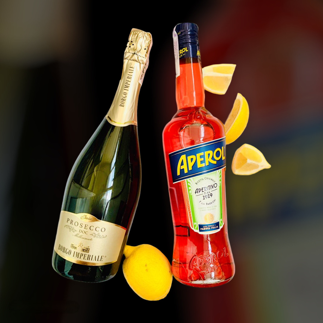 Доставка вина і лікеру Aperol + Prosecco цілодобово по Києву