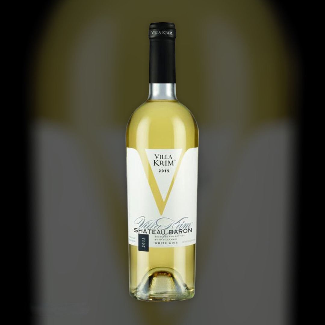 Вино Villa Krim Шато Барон біле напівсолодке 10-13% Україна 0,75 л