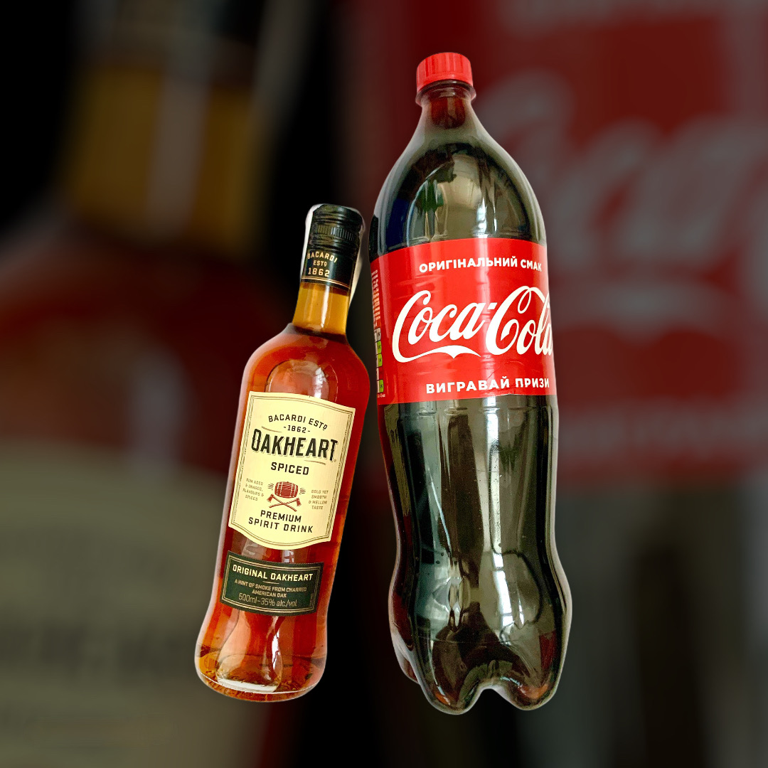 Набір Ром OakHeart + Coca-Cola 0,5л+1,5л